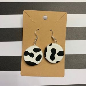cute cow print earrings